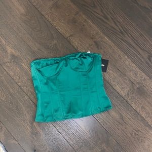 Satin Green Corset